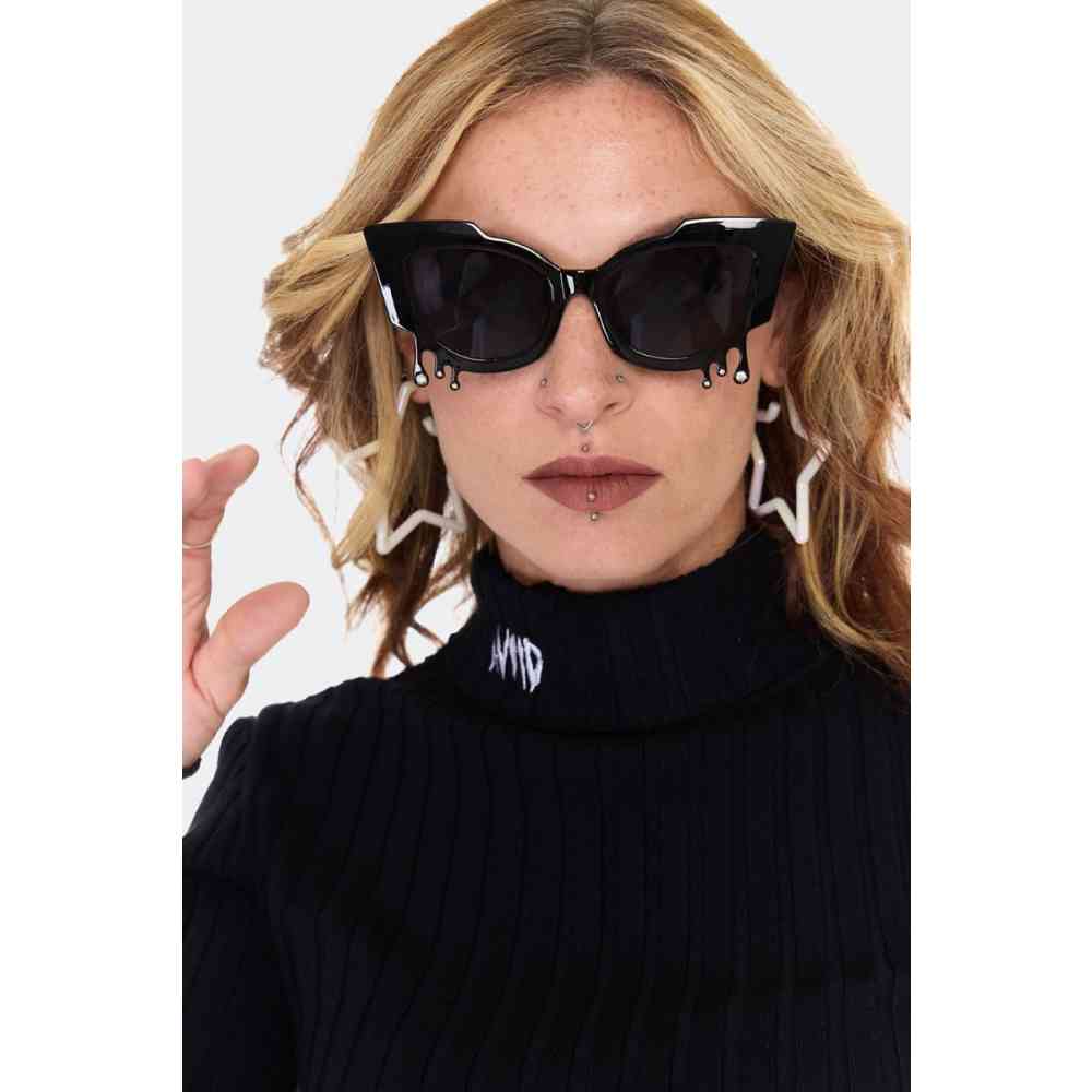 Jawbreaker - Tear Drop Cat Eye Des lunettes de soleil - Noir